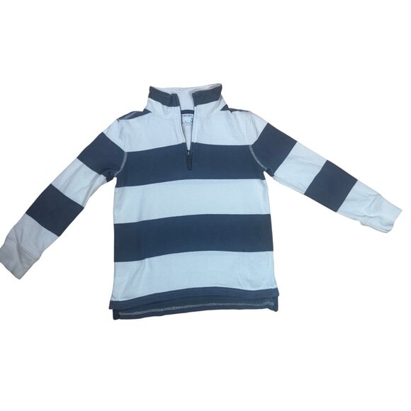 Crewcuts boys Gray and White Striped sweatshirt Size 6-7 - Picture 3 of 6